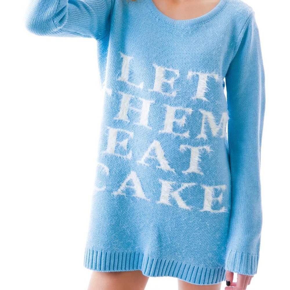 MINKPINK "Let Them Eat Cake" Light Blue Sweater